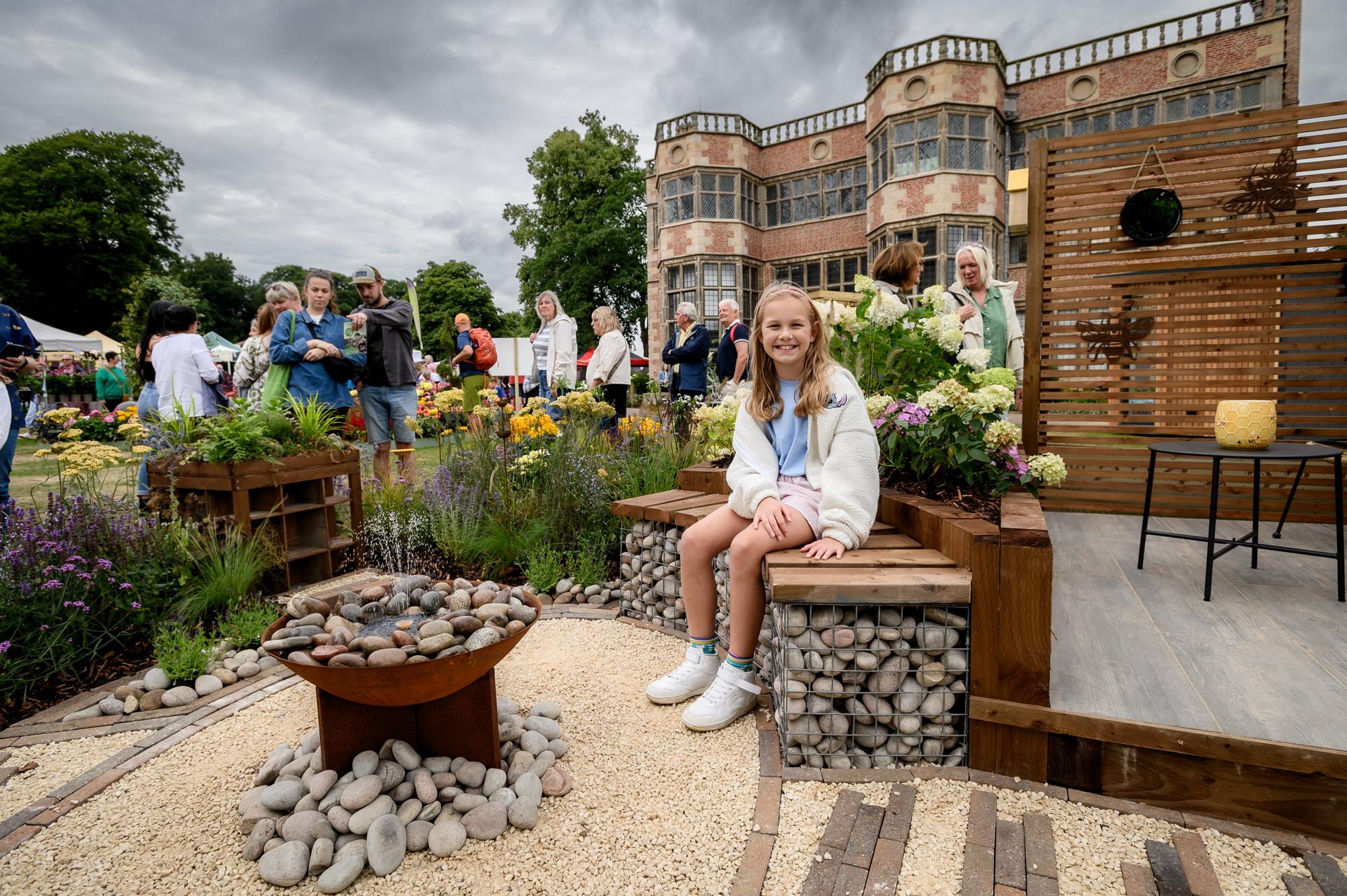 2025 Children's Design a Garden competition winner in the garden she designed