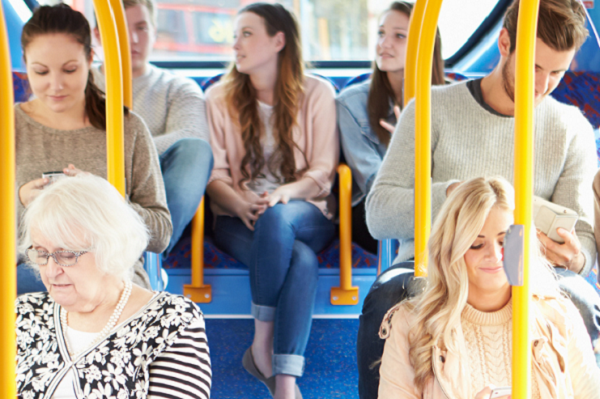People on a bus