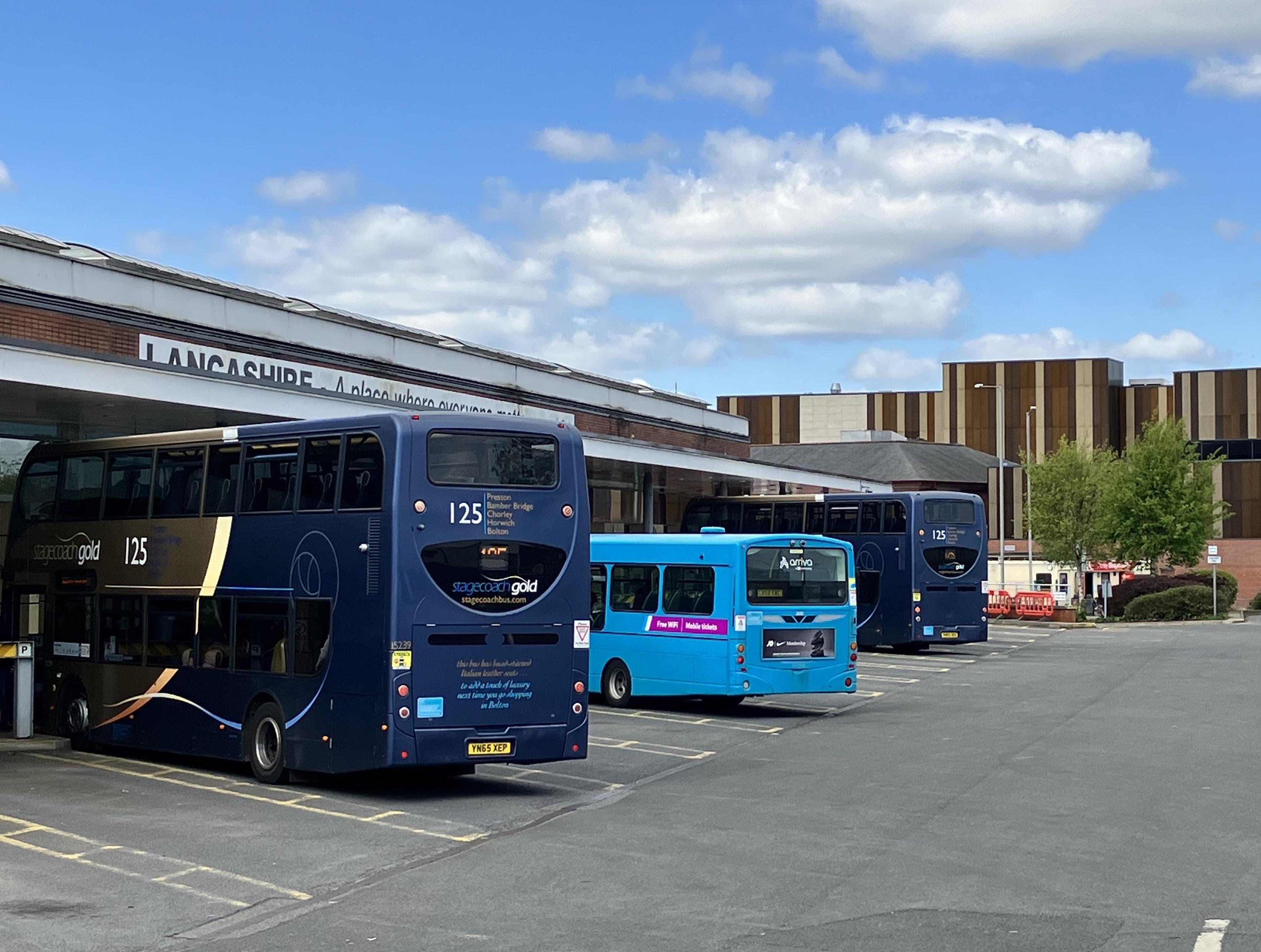 Buses at the bus station
