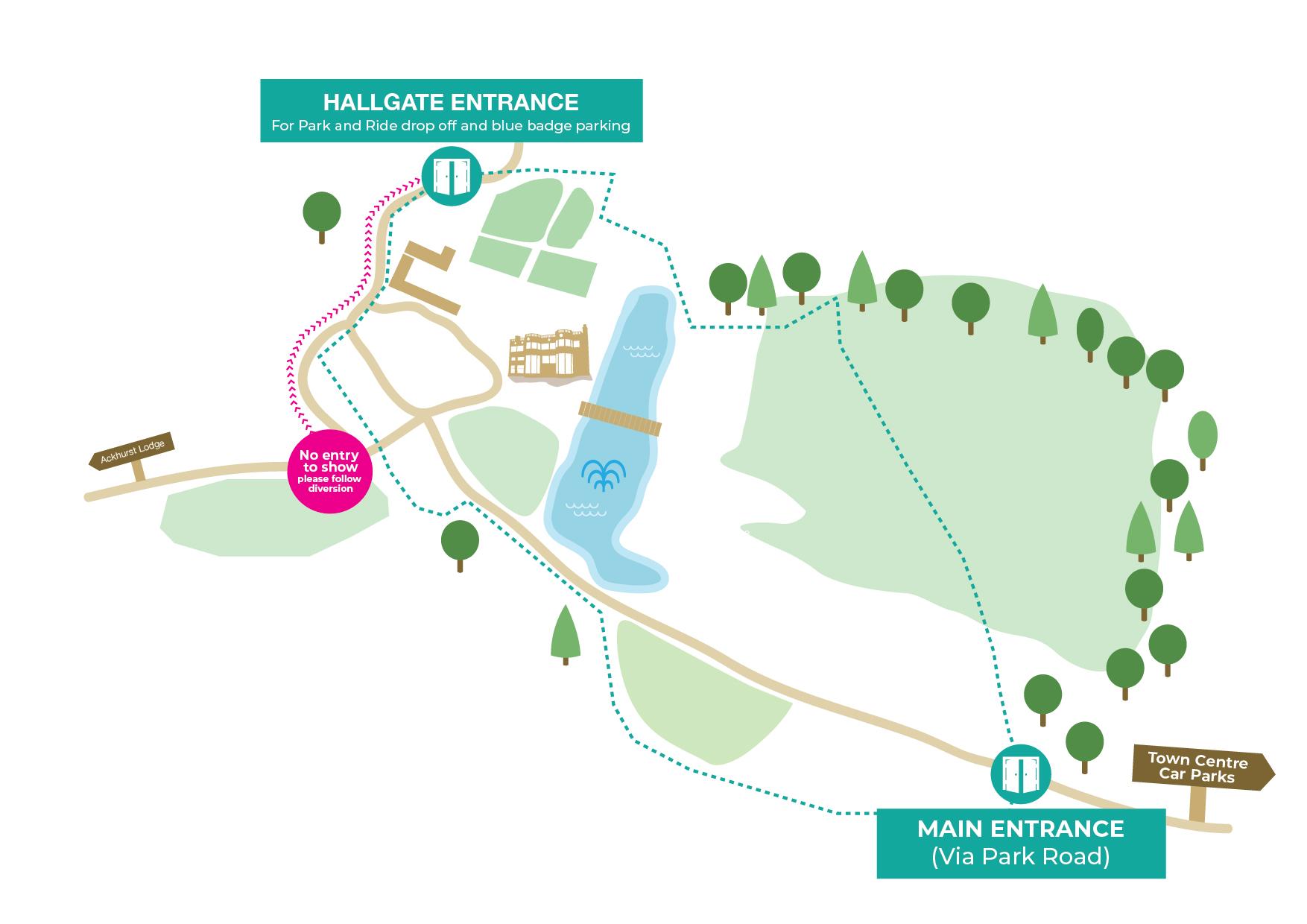 Map of show entrances