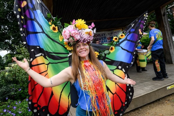 Chorley Flower Show - person dressed as a butterfly