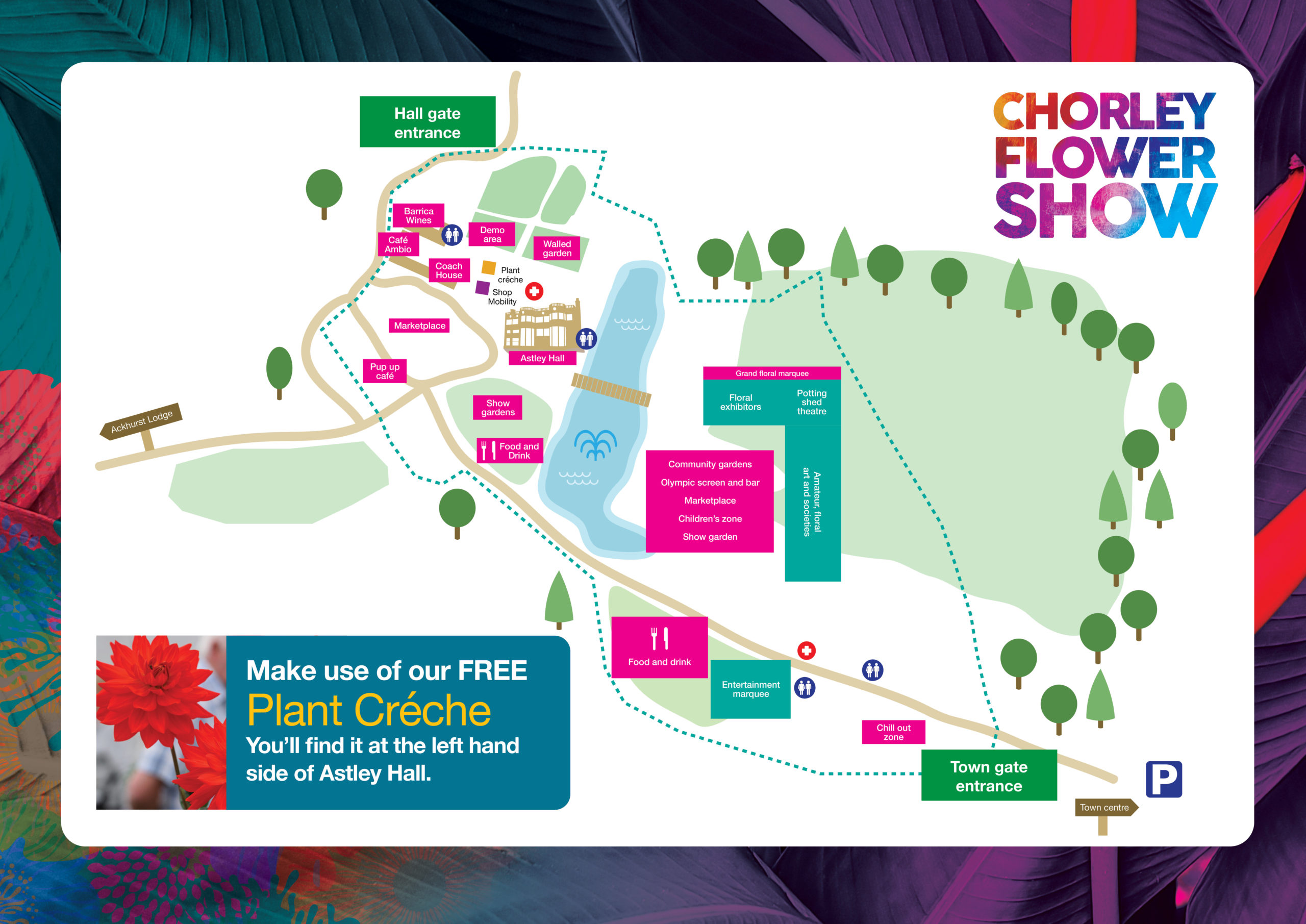 Chorley Flower Show site map 2024